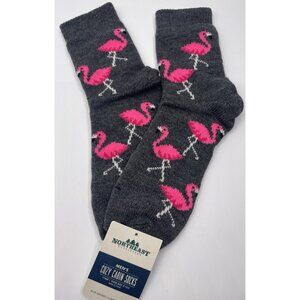 Northeast Outfitters Cozy Cabin Men's Socks Flamingo Print L Shoe Size 8-12.5